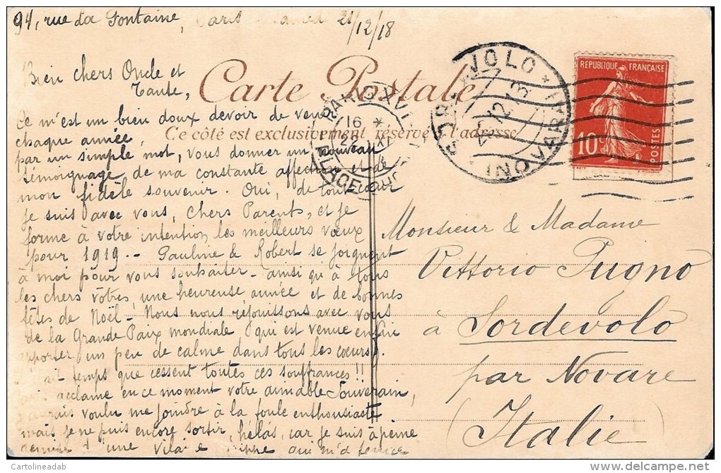 [DC4692] CARTOLINA - TRANSATLANTIQUE - TRANSATLATANTICO - NAVI - Viaggiata 1918 - Old Postcard - Non Classificati