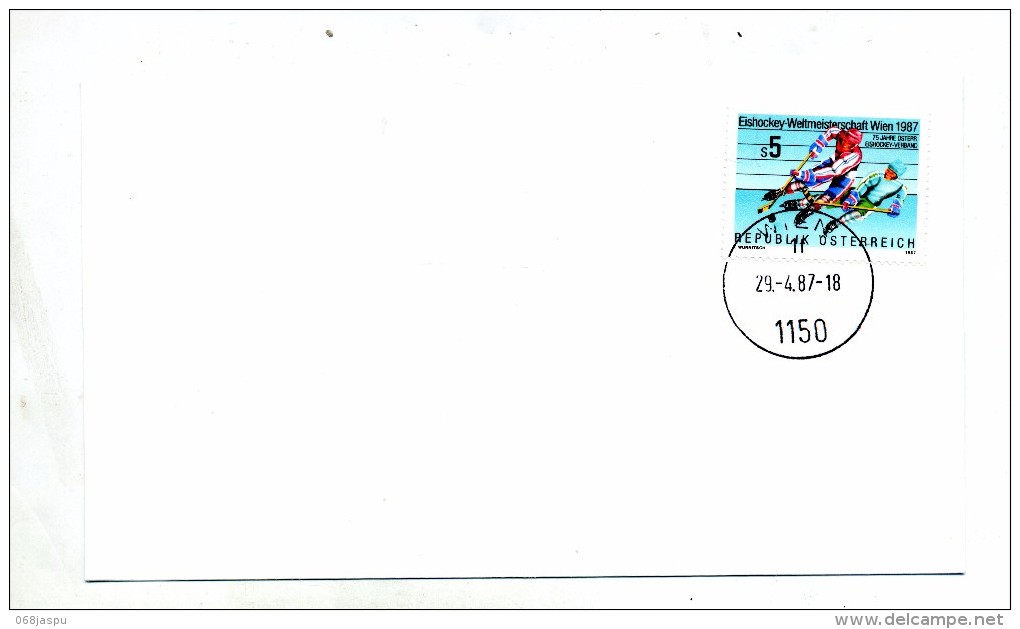 Lettre Cachet Vienne Sur Hockey Sur Glace Championnat Monde - Franking Machines (EMA)