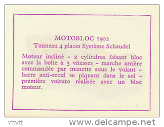 Image, VOITURE, AUTOMOBILE : Tonneau, Motobloc (1902), Texte Au Dos - Autos