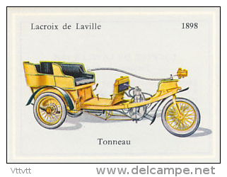 Image, VOITURE, AUTOMOBILE : Tonneau, Lacroix Et Laville (1898), Texte Au Dos - Automobili