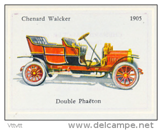 Image, VOITURE, AUTOMOBILE : Double Phaëton, Chenard Walker (1905), Texte Au Dos - Autos