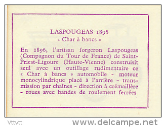 Image, VOITURE, AUTOMOBILE : "Char à Bancs", Laspougeas (1896), Texte Au Dos - Voitures