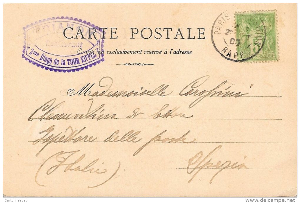 [DC4695] CARTOLINA - ITALIA - EXPOSITION UNIVERSELLE 1900 A PARIS - PALAIS DE L'ITALIE - Viaggiata 1900 - Old Postcard - Esposizioni