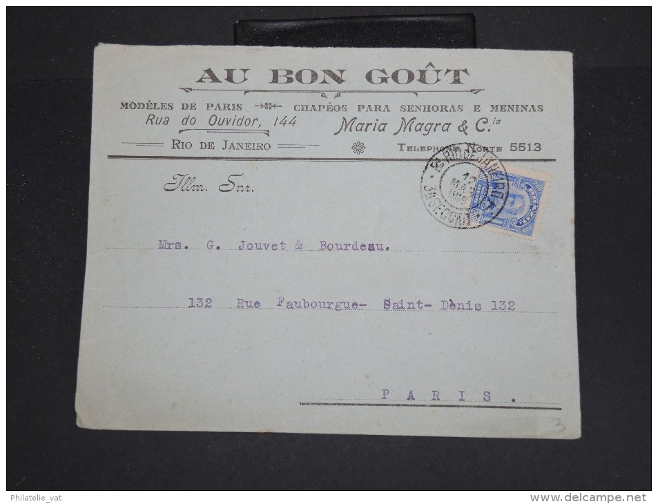 BRESIL - Enveloppe Commerciale De Rio De Janeiro Pour Paris En 1919 - à Voir - Lot P7447 - Cartas & Documentos