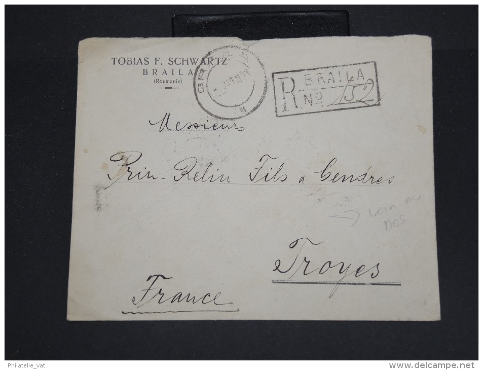 ROUMANIE  - Enveloppe En Recommandée De Braila Pour La France En 1929  - à Voir - Lot P7448 - Cartas & Documentos