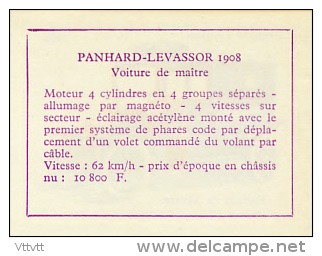 Image, VOITURE, AUTOMOBILE : Voiture De Maître, Panhard Levassor (1908), Texte Au Dos - Autos