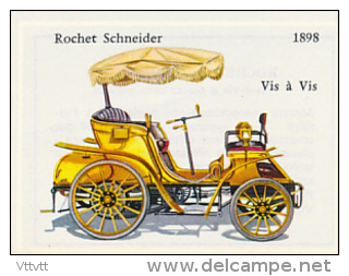 Image, VOITURE, AUTOMOBILE : Vis à Vis, Rochet Schneider (1898), Texte Au Dos - Automobili