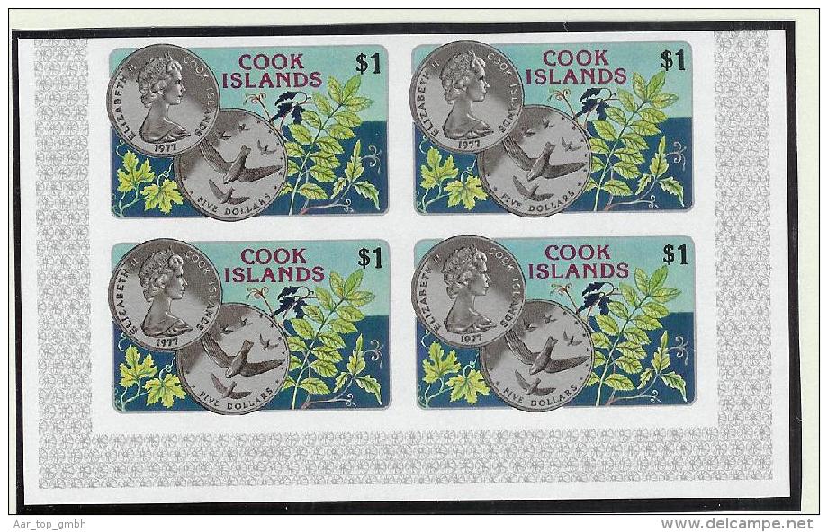 OZ Cook Islands 1977 Mi# 546** VB Ungezähnt Kl.Bogen - Cook