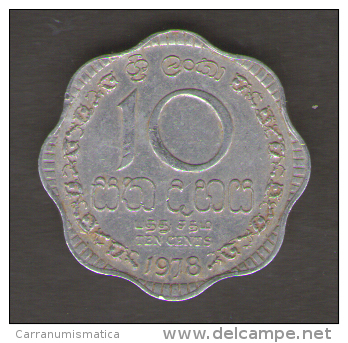 SRI LANKA 10 CENTS 1978 - Sri Lanka