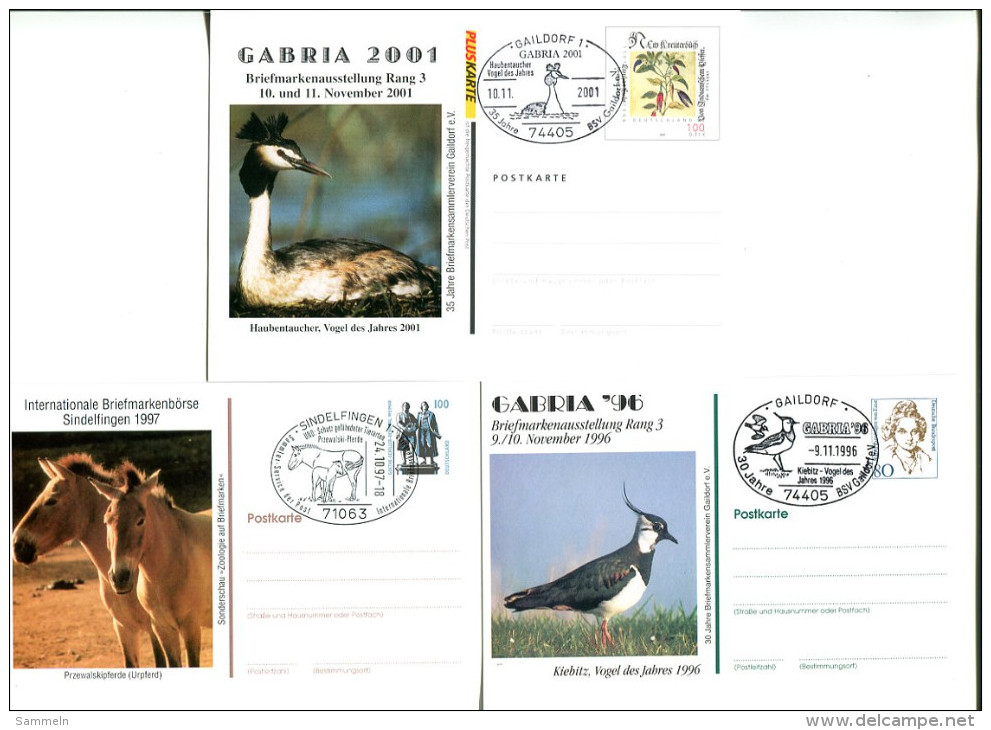 3496 - BUND - 3 Privat-Ganzsachen 1996,1997,2001 - Jeweils Mit Sonderstempel - Postales Privados - Usados