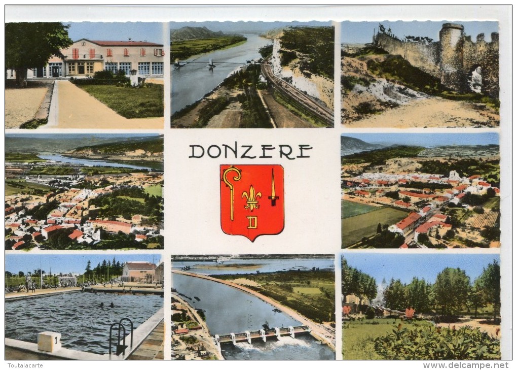 CPSM 26 DONZERE MULTI VUES  Grand Format 15 X 10,5 Cm - Donzere