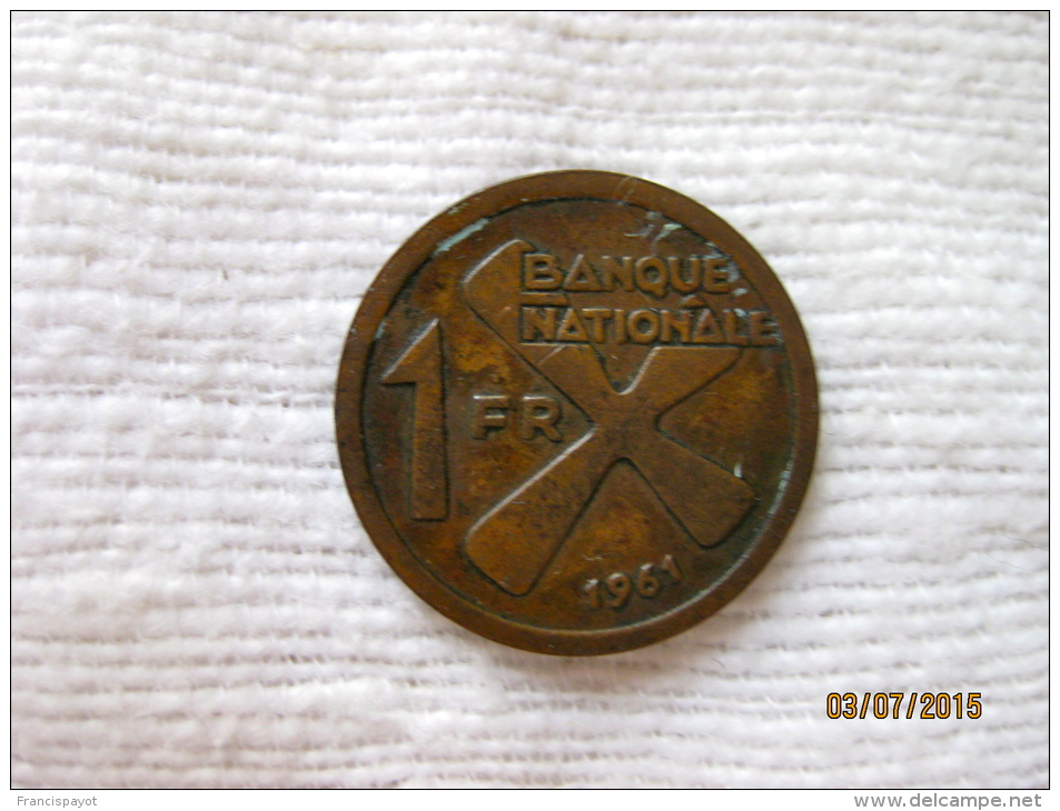 Katanga 1 Franc 1961 - Katanga