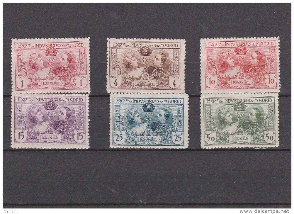 ESPAGNE - N° 236 A 241 NEUF X  ANNEE 1907  COTE :60 € - Unused Stamps