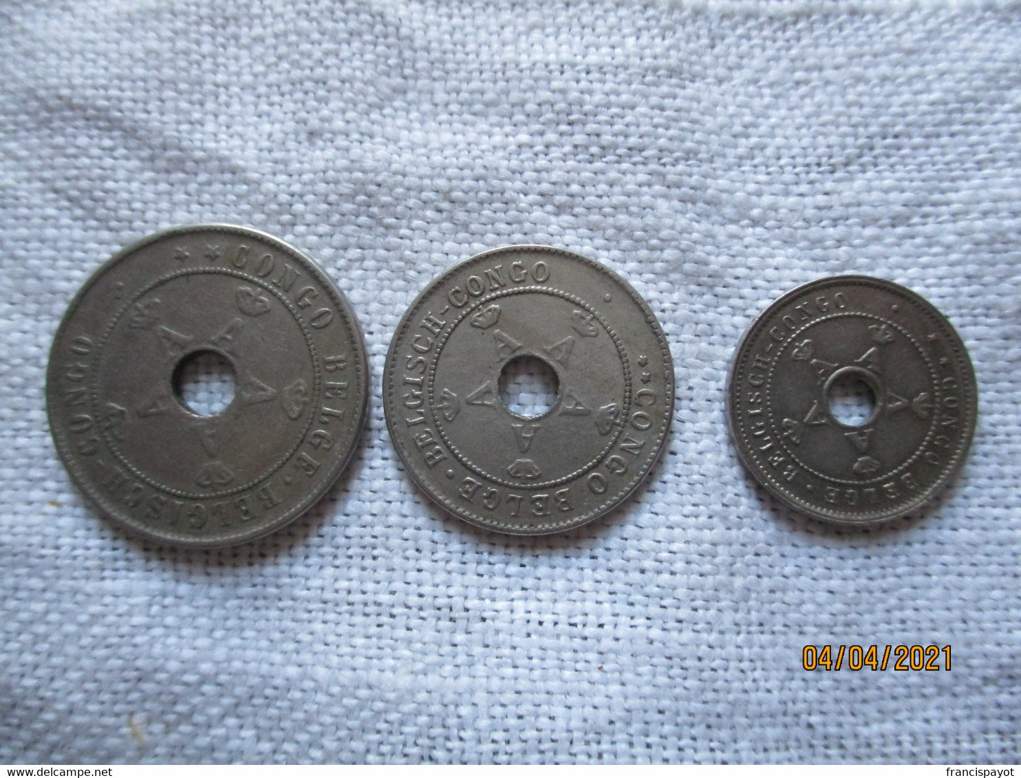 Congo Belge 5, 10 & 20 Centimes 1911 - Sonstige & Ohne Zuordnung