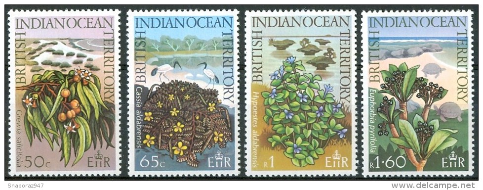 1975 British Oceano Indiano Piante Plants Plantes Set MNH** Ul7 - Altri & Non Classificati