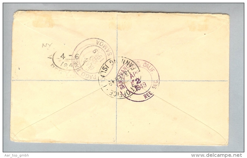 OZ Gillbert&Ellice Island Christmas Island1949-02-14 R-Brief Nach GB Grimsby - Gilbert & Ellice Islands (...-1979)