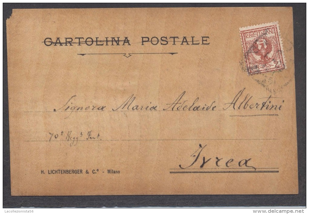 7014-CARTOLINA IN LAMINA DI LEGNO-DISEGNATA A MANO-GAROFANO-1900-FP - Altri & Non Classificati