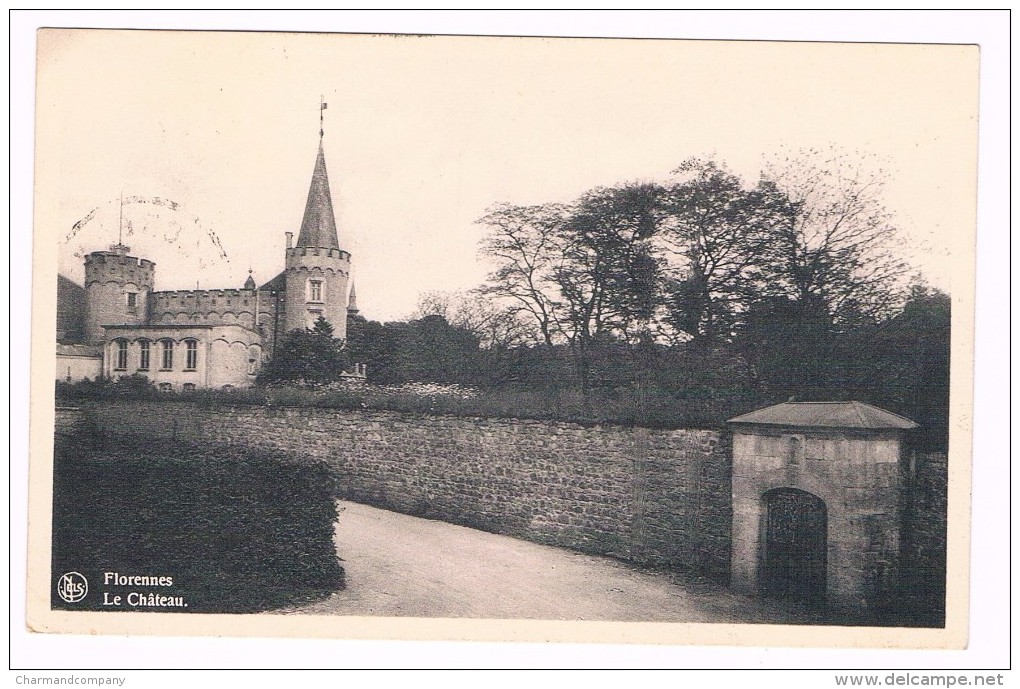 Florennes, Le Château, Circulée En 1941, Edition Réservée, B.L. - 2 Scans - Florennes