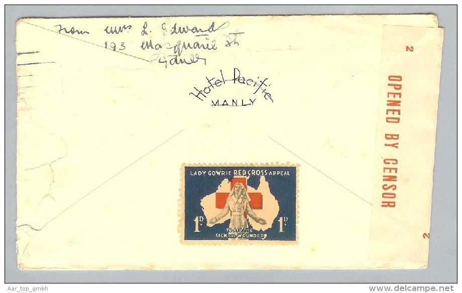 OZ Neuseeland 1942-04-21 Zensurbrief Nach Baltimore USA - Cartas & Documentos