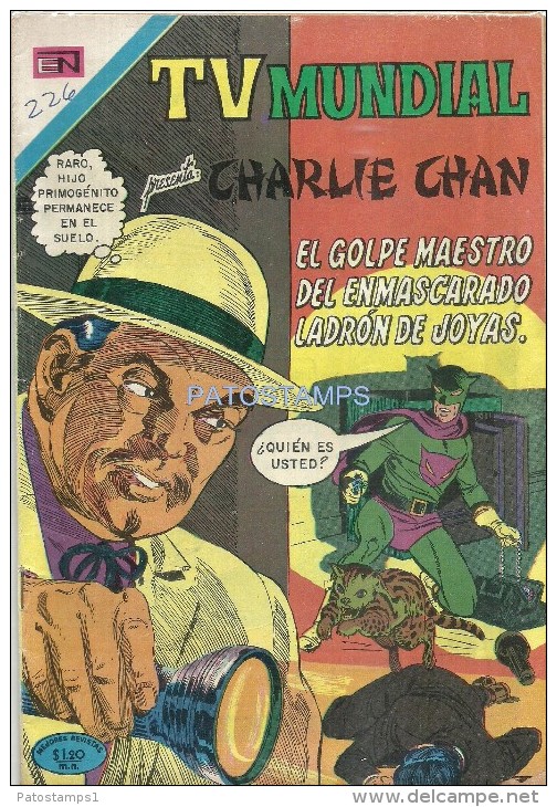 12143 MAGAZINE REVISTA MEXICANAS COMIC TV MUNDIAL CHARLIE CHAN Nº 186 AÑO 1970 ED EN NOVARO - Cómics Antiguos