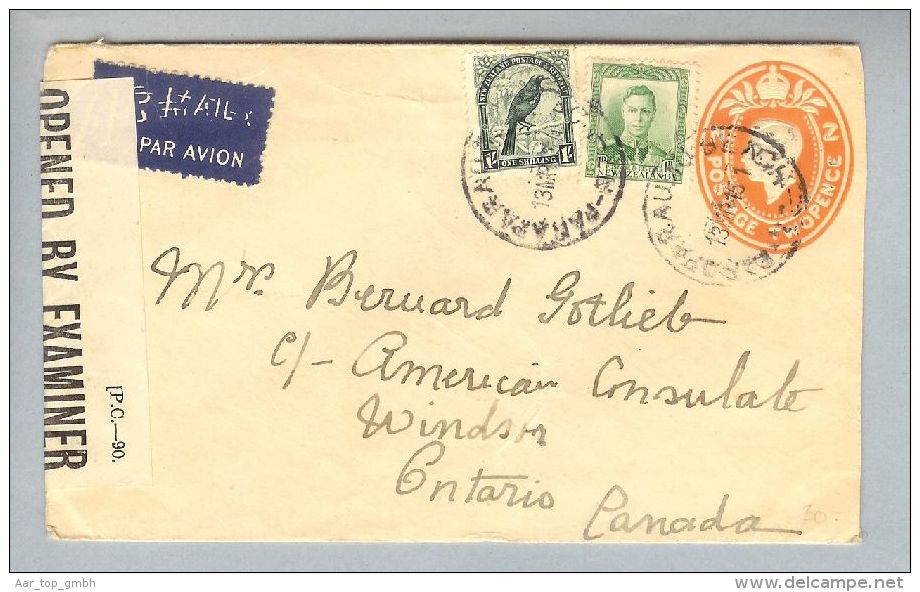 OZ Neuseeland 1945-05-13 Zensurbrief > Canada - Lettres & Documents