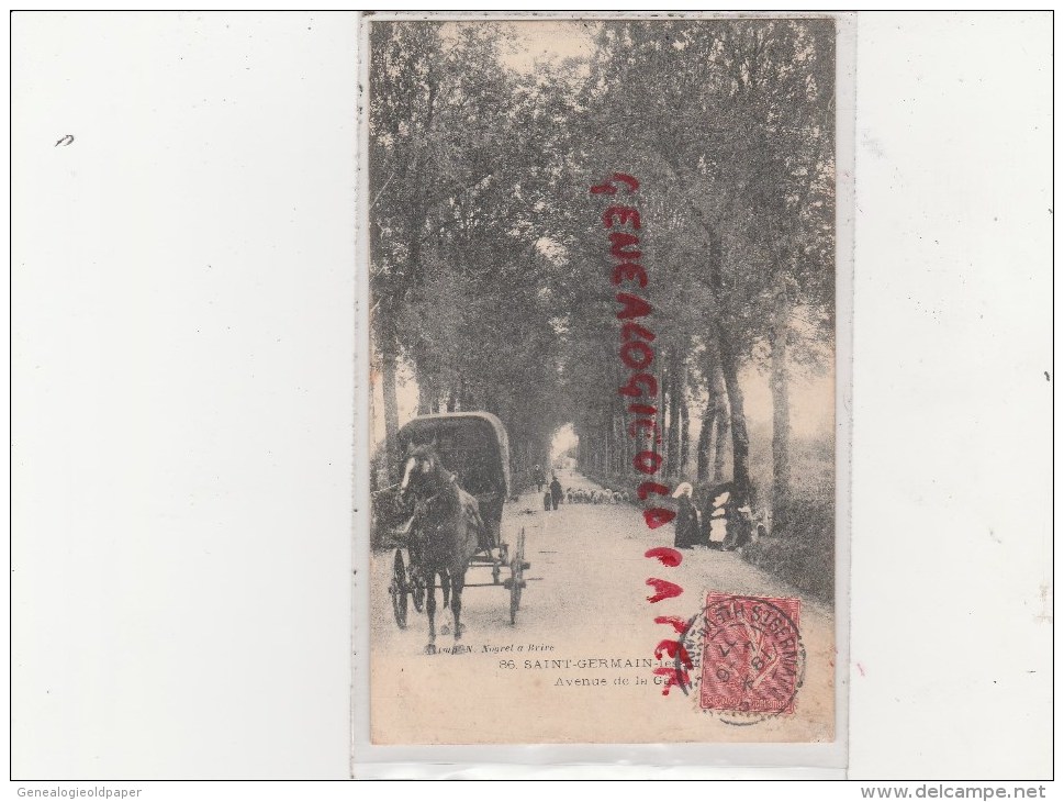 87 - ST- SAINT GERMAIN LES BELLES - AVENUE DE LA GARE  1917- EDITEUR NOGRET BRIVE - Saint Germain Les Belles