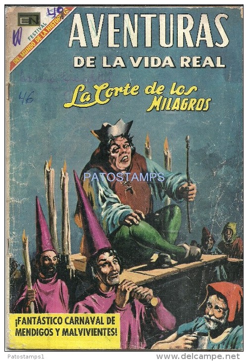 12153 MAGAZINE REVISTA MEXICANAS COMIC AVENTURAS DE LA VIDA REAL LA CORTE DE LOS MILAGROS Nº 159 AÑO 1969 ED EN NOVARO - BD Anciens