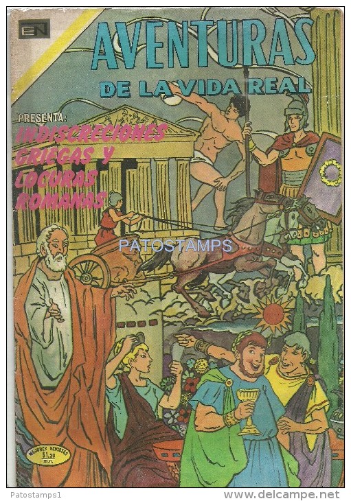 12154 MAGAZINE REVISTA MEXICANAS COMIC AVENTURAS DE LA VIDA REAL INDISCRECIONES GRIEGAS ....Nº 192 AÑO 1971 ED EN NOVARO - Old Comic Books