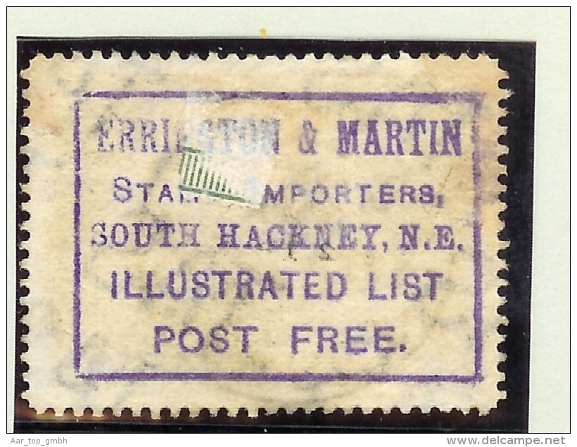 OZ Australien Tasmanien 1899 M#63 Gest (Perfin) Rücks. Firmenaufdruck - Used Stamps