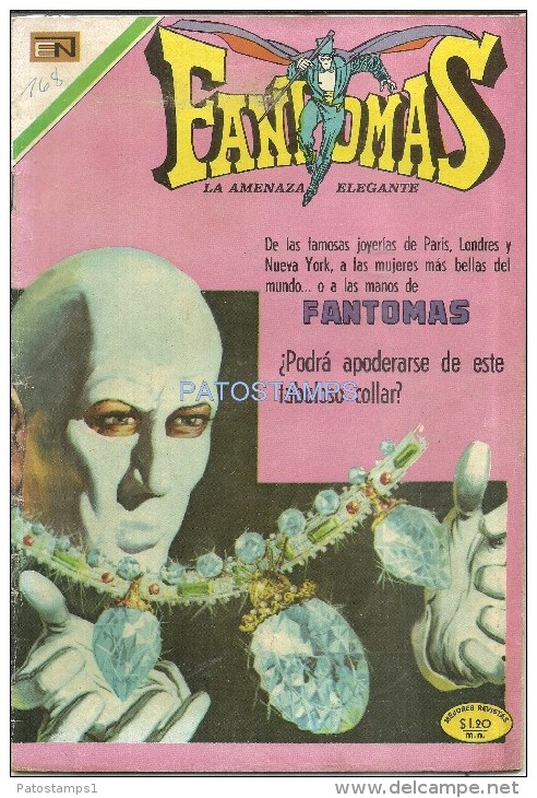 12156 MAGAZINE REVISTA MEXICANAS COMIC FANTOMAS LA AMENAZA ELEGANTE Nº 38 AÑO 1970 ED EN NOVARO - Frühe Comics