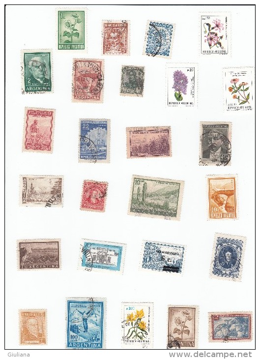 Argentina - Mini Lotto Di 25 Valori - Collections, Lots & Séries