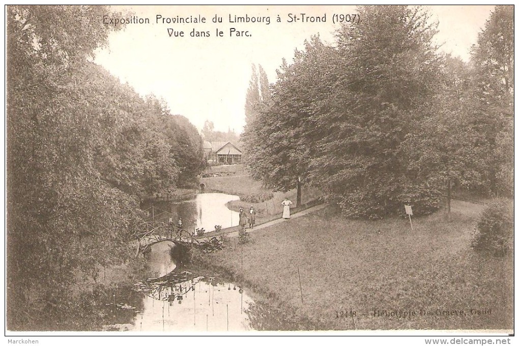 St-Trond (3800) : 1907, Exposition Provinciale Du Limbourg. Vue Dans Le Parc. Petite Animation. CPA - Sint-Truiden