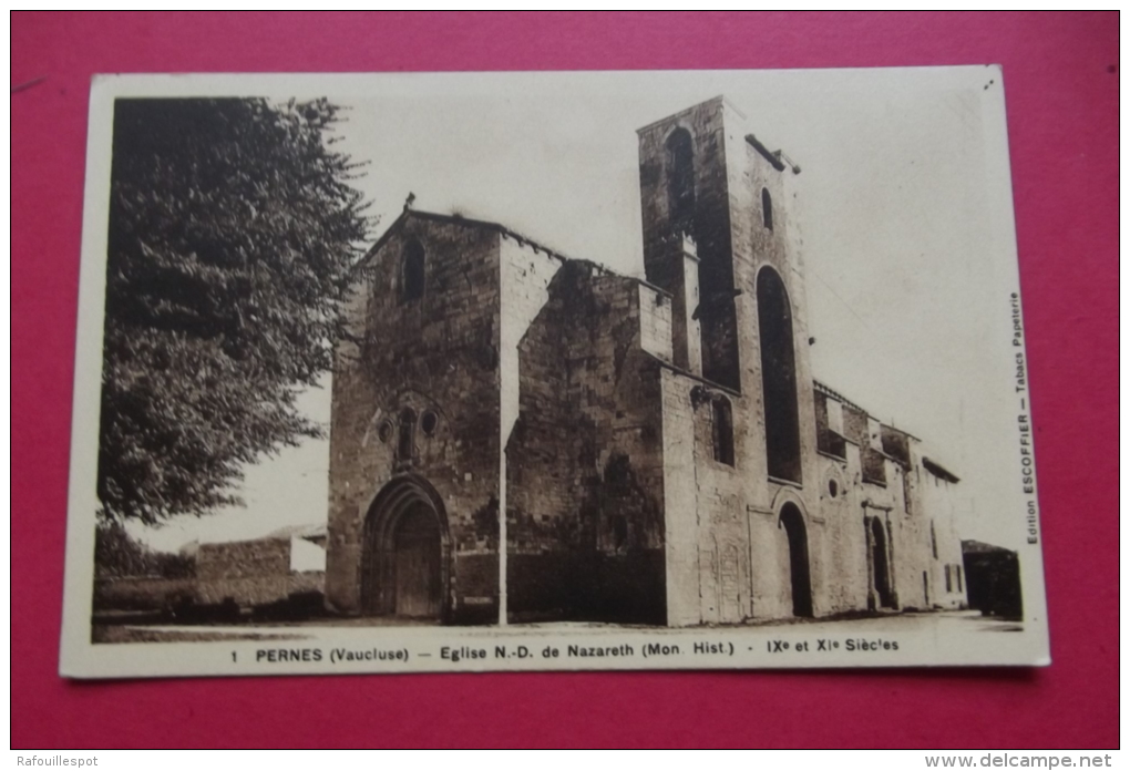 Cp Pernes Eglise N D De Nazareth - Pernes Les Fontaines