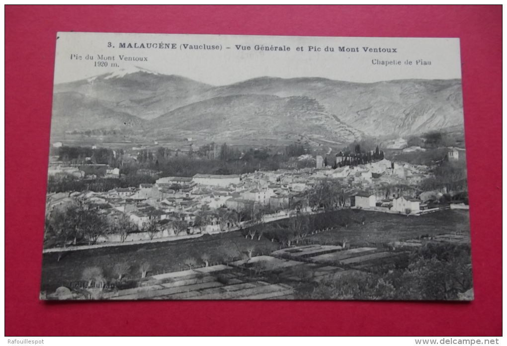 Cp Malaucene Vue Generale Et Pic Du Mont Ventoux - Malaucene