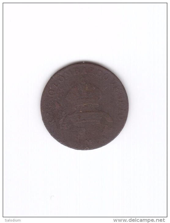 1 Centesimo 1822 - Zecca M Milano - Lombardo Veneto (Id-015) - Lombardien-Venezia