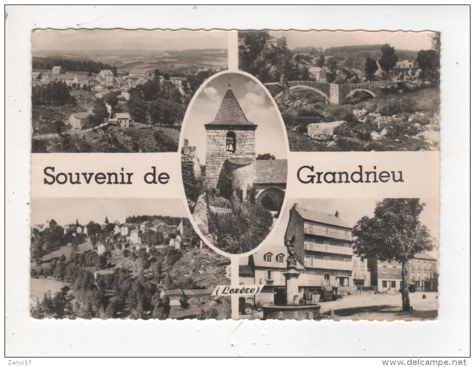 Carte Postale SOUVENIR DE GRANDIEU MULTI VUES 1961 LOZERE 48 - Gandrieux Saint Amans