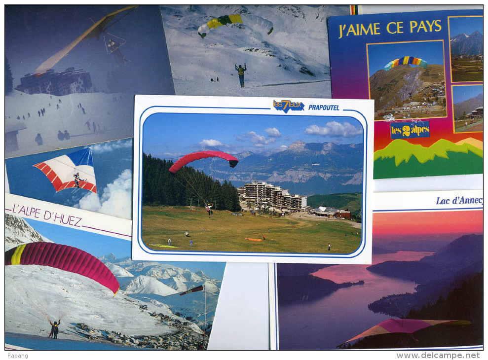 #2876 - Lot 12+ CPM Vol Libre, Parapente, Parachute, Deltaplane - Fallschirmspringen