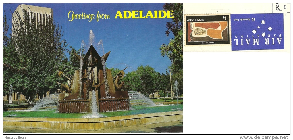 AUSTRALIA  ADELAIDE  Victoria Square Fountain  Nice Stamp - Adelaide