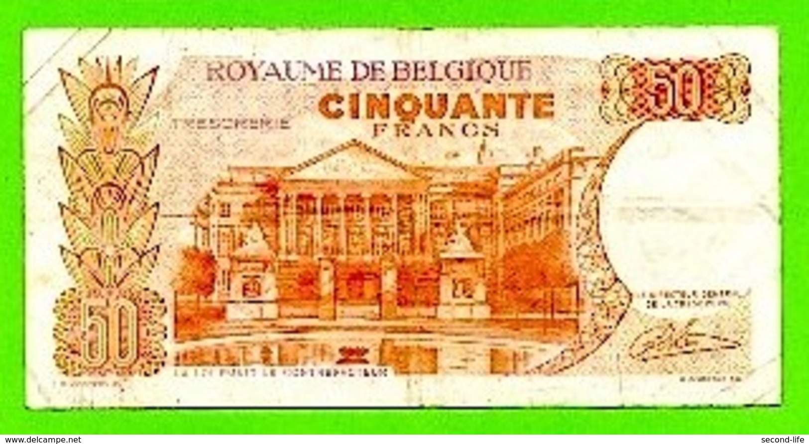 Begië. Biljet 50 Frank.  Koninkrijk België Vijftig Frank. Royaume De Belgique Cinquante Francs. - Sonstige & Ohne Zuordnung