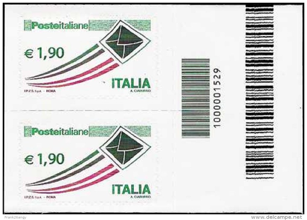 2013 - Posta Italiana - Serie Ordinaria 1,90€ Con Barcode 1529 Serie Cpl. 1v. Nuovo** In Coppia - Codici A Barre