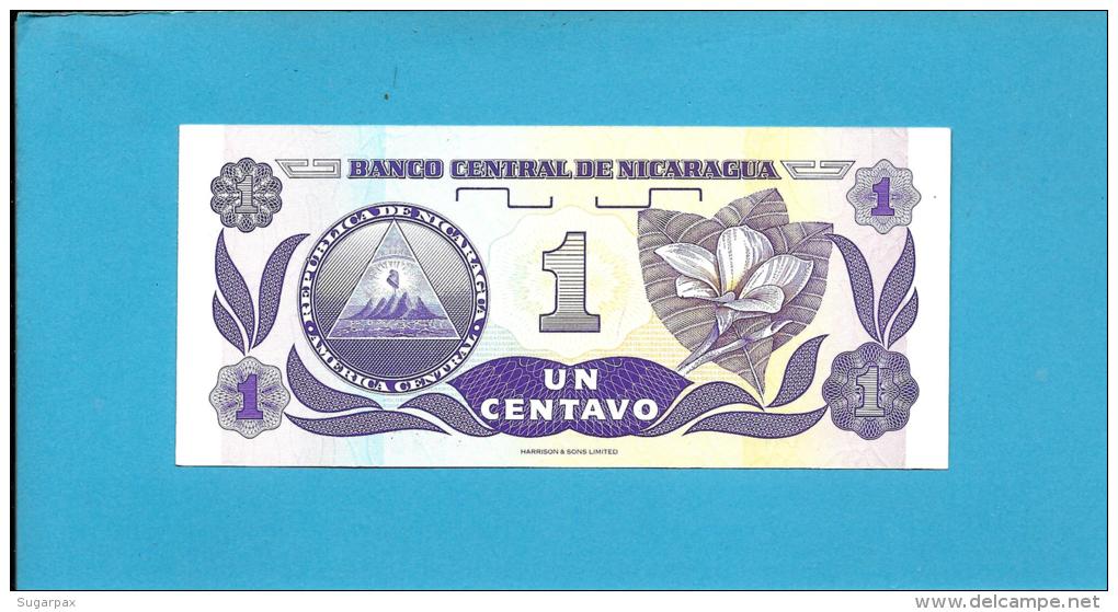NICARAGUA - 1 Centavo - ND ( 1991 )  - P 167 - UNC. - Serie A/A - 2 Scans - Nicaragua