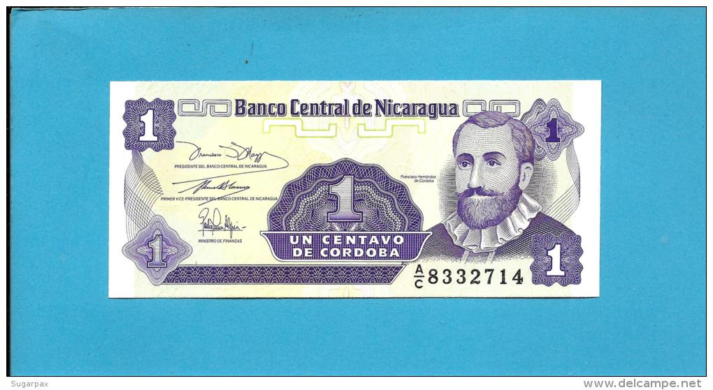 NICARAGUA - 1 Centavo - ND ( 1991 )  - P 167 - UNC. - Serie A/C - 2 Scans - Nicaragua