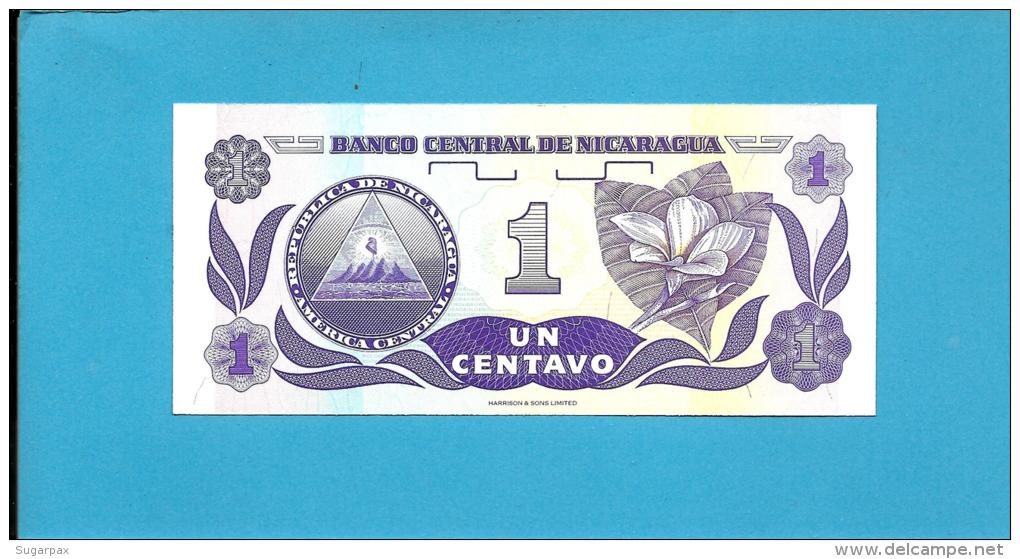 NICARAGUA - 1 Centavo - ND ( 1991 )  - P 167 - UNC. - Serie A/C - 2 Scans - Nicaragua