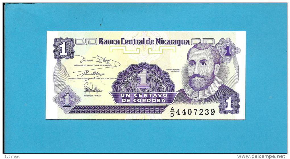 NICARAGUA - 1 Centavo - ND ( 1991 )  - P 167 - UNC. - Serie A/D - 2 Scans - Nicaragua