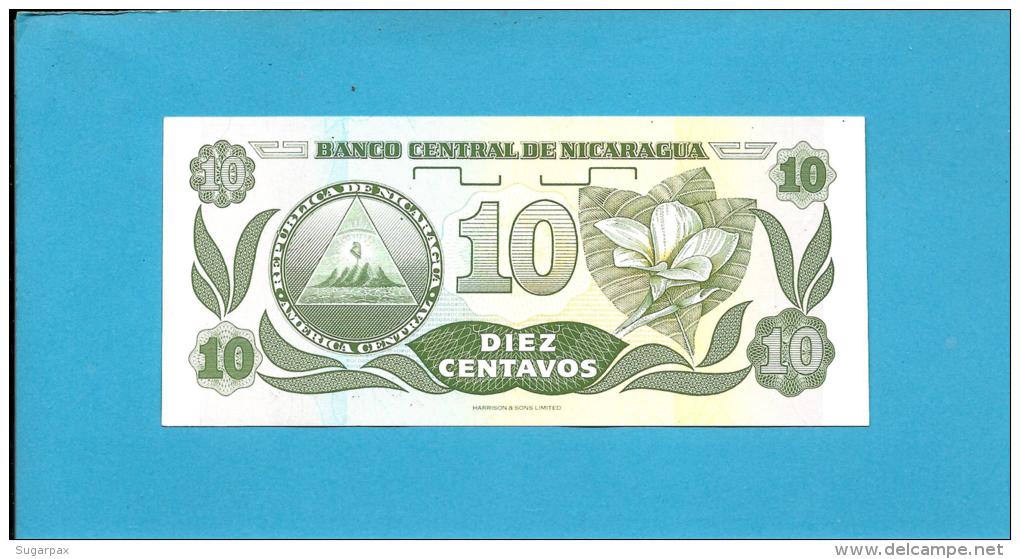 NICARAGUA - 10 Centavos - ND ( 1991 )  - P 169 - UNC. - Serie A/A - 2 Scans - Nicaragua