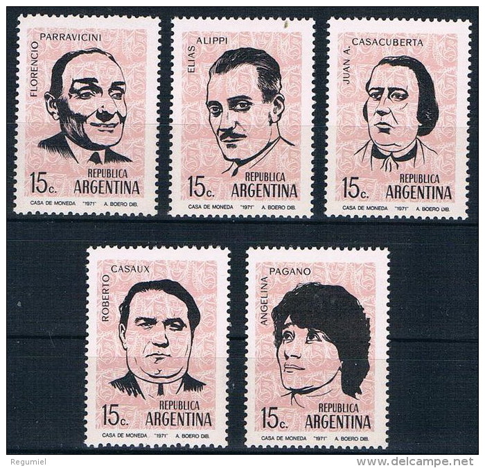 Argentina 0892/896 ** Foto Estandar. 1971 - Nuovi