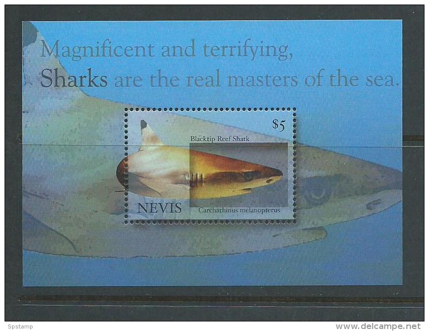 Nevis 2004 Shark Miniature Sheet MNH - St.Kitts And Nevis ( 1983-...)