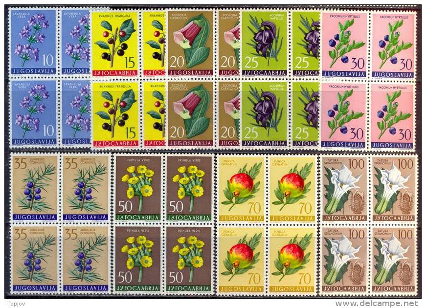 YUGOSLAVIA - JUGOSLAVIA - FLORA - FLOWERS - Bl. Of 4x - **MNH - 1959 - Geneeskrachtige Planten