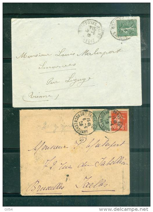 lot de 20 lettres ( lacs ) periode semi moderne en majorité extrait d'une archive de la vienne - malb50