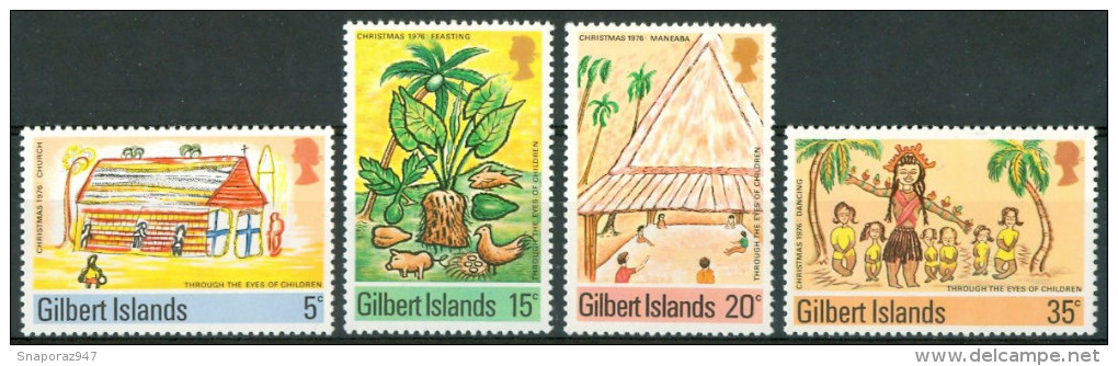 1976 Isole Gilbert Infanzia Childhood Enfance Natale Noel Christmas Set MNH** Ul10 - Gilbert & Ellice Islands (...-1979)